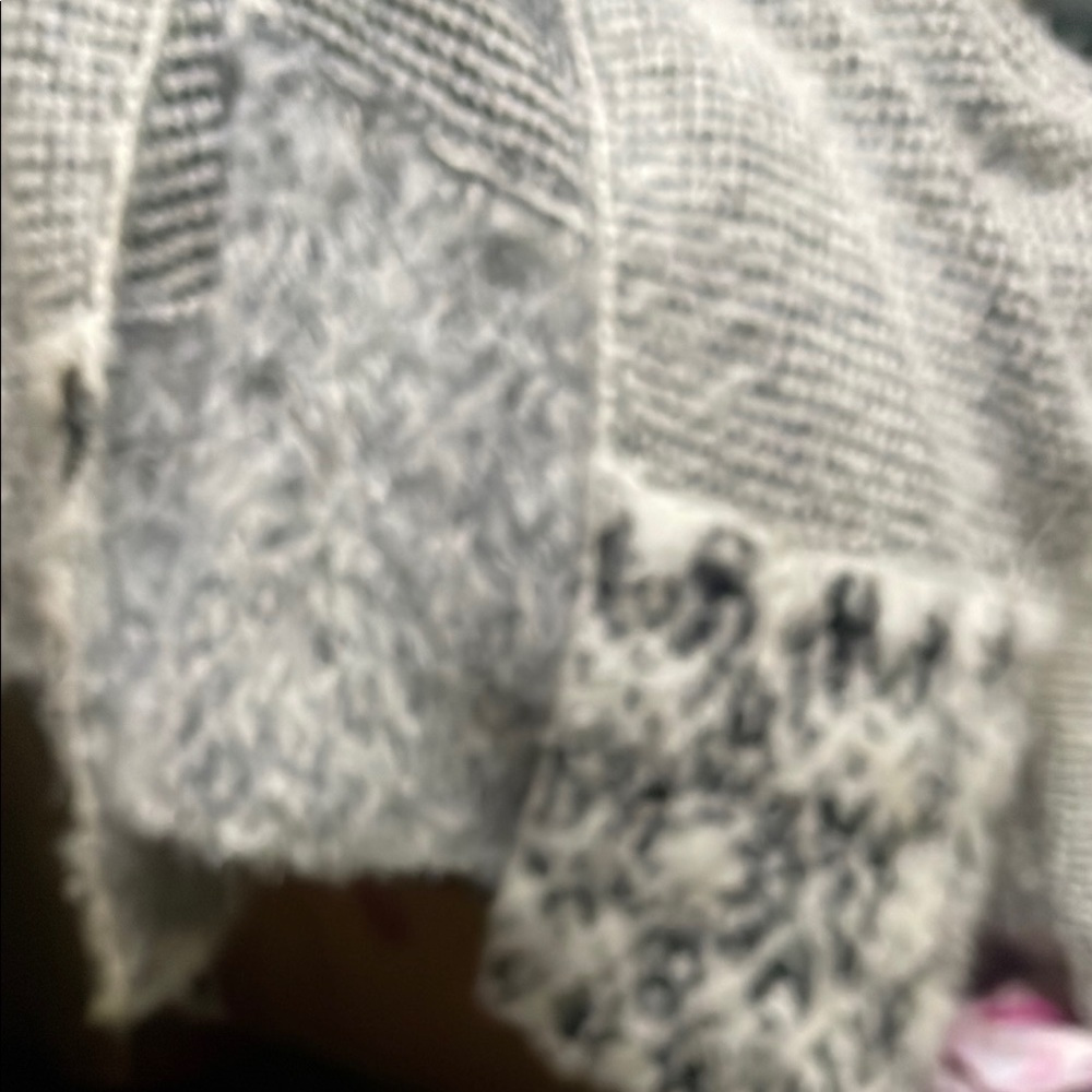 New Directions Gray and Black Cardigan